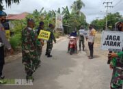 Koramil dan Polsek CLU Gencar Disiplinkan Penerapan Protokol Kesehatan