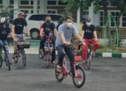 Jalin Silaturahmi, Wabup HSS Gowes Keliling Kota Kandangan Bersama Kumika
