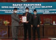Lewat Rapat Paripurna, Pemkab HSS Sampaikan LKPj APBD 2020