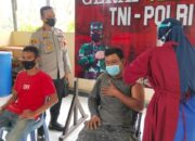 Ratusan Warga Antusias Serbu Gerai Vaksin Polsek Sungai Raya