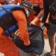 Truk Tercebur di Pelabuhan Trisakti Banjarmasin