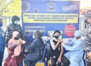 Ratusan Warga Desa Kuin Cerucuk Ikuti Servak Lanal Banjarmasin