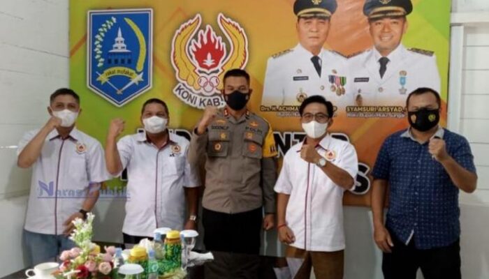Sukseskan Porprov XI 2022, Kapolres Beri Dukungan Penuh KONI HSS