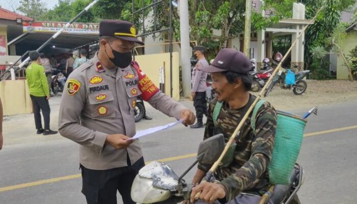 Belum Lakukan Vaksinasi, Ratusan Pengendara di HSS Terjaring Razia