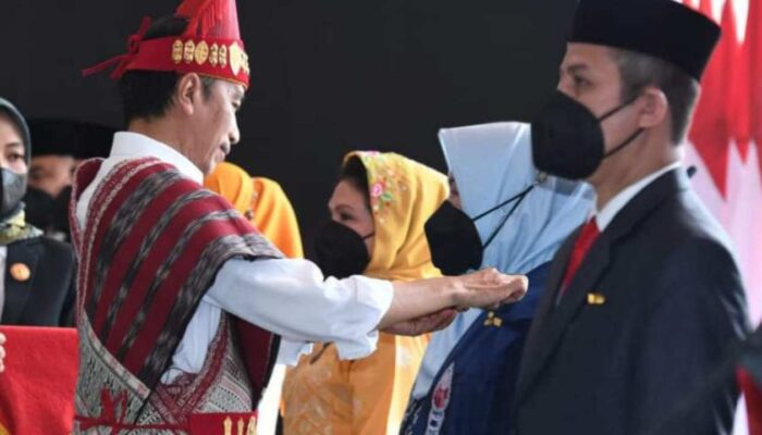 Ketua TP PKK HSS Dapatkan Penghargaan Satya Lencana Wira Kartika Dari Presiden Joko Widodo