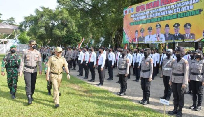 Wabup Syamsuri Pimpin Apel Gelar Pasukan Pengamanan Porprov XI Kalsel