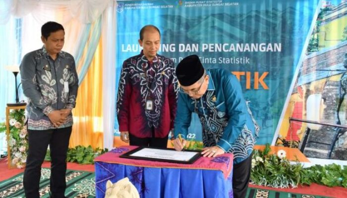 BPS dan Pemkab HSS Canangkan Gambar Luar Sebagai “Desa Cantik”