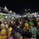Suasana di malam pertama pembukaan HSS Expo tahun 2022 di Komplek Stadion 2 Desember Kandangan.