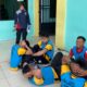 Personil Polresta Banjarmasin saat mengikuti Tes Kesamaptaan Jasmani di Lapangan SKB Mulawarman.