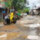 Kondisi ruas jalan di Desa Pudak, Kecamatan Awayan, Kabupaten Balangan yang mengalami kerusakan.
