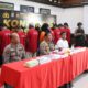 Kapolres Tapin, AKBP Ernesto Saiser memimpin pers rilis ungkap kasus narkoba selama bulan Januari 2023.