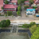 Foto : Lokasi proyek pengerjaan penataan dan pelebaran jalan di area Taman Giat Kota Tanjung