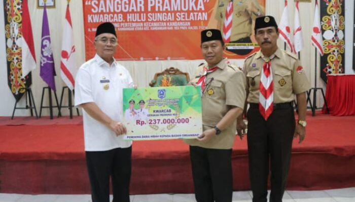 Dukung Organisasi Kemasyarakatan, Pemkab HSS Salurkan Dana Hibah Untuk KORMI dan Pramuka