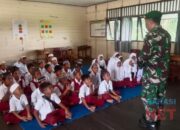 Babinsa Koramil CLS Tapin Bekali Siswa SDN Marampiau Wawasan Kebangsaan