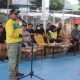 Pj Bupati HSS, Hermansyah memberikan sambutan pada pembukaan Festival Paman Birin Cup 2024.