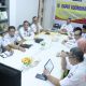 Pj Bupati HSS Hermansyah beserta jajaran saat ikuti rakor pengendalian inflasi melalui zoom meeting.