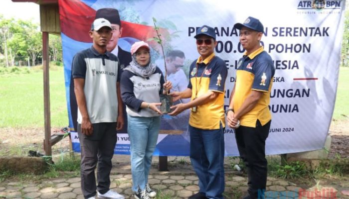 Hari Lingkungan Hidup Sedunia, Kantah HSU Ikut Tanam Pohon Bersama Menteri AHY