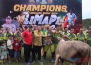 Turnamen Sepak Bola Limapi Cup 2024 Berakhir, Polres HSS Beri Seekor Sapi Untuk Tim Juara