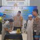Penandatanganan Kesepakatan MoU antara Polres HSS, MUI dan Jasa Raharja dalam upaya menekan angka laka lantas dan kepatuhan wajib pajak.
