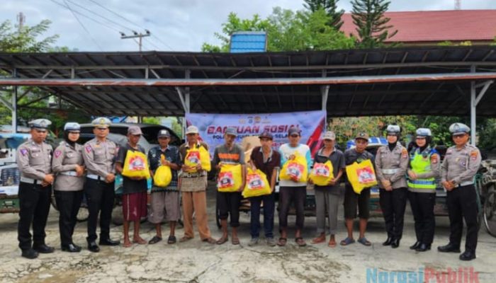 Jelang HUT Bhayangkara Ke-78, Polres HSS Salurkan Ratusan Paket Bantuan Sosial