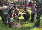 HUT Ke-78 Bhayangkara, Polres HSU Gelar Aksi Bersih-Bersih dan Penanaman Pohon