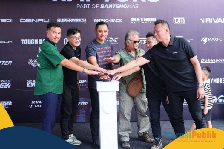 Menteri ATR/BPN, Agus Harimurti Yudhoyono (AHY) saat meresmikan peluncuran Raptor Motorsport.