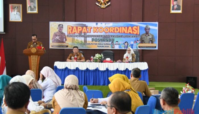 Sekda HSS Pimpin Rakor Penguatan Pokjanal Posyandu