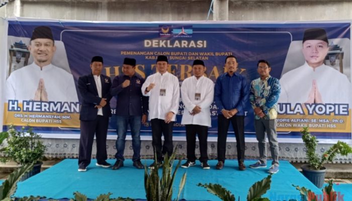 Maju Pilkada HSS, NasDem dan Demokrat Deklarasi Usung Hermansyah-Yopie