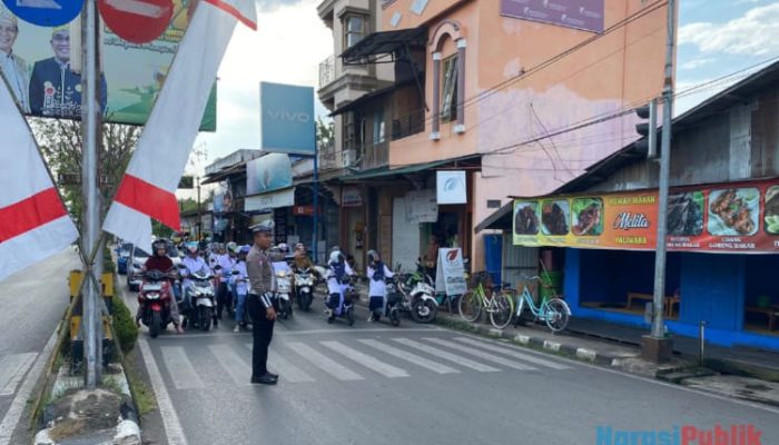 Minimalisir Kecelakaan dan Pelanggaran, Satlantas Polres HSU Rutin Lakukan Plotting