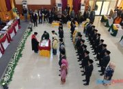 Resmi Dilantik, H Fadilah dan Ratna Sari Jabat Pimpinan Sementara DPRD HSU