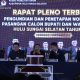 Tangkapan layar kanal YouTube KPU Hulu Sungai Selatan saat acara rapat pleno pengundian dan penetapan nomor urut Paslon.