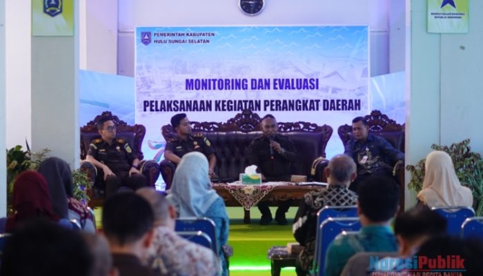 Wujudkan Budaya Anti Korupsi, Pemkab HSS Gandeng Kejaksaan Gelar Monev Kegiatan Perangkat Daerah