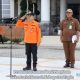 Pj Bupati Tapin, Muhammad Syarifuddin saat memimpin apel gabungan Siaga Kebencanaan. (Foto : Prokopim Tapin)