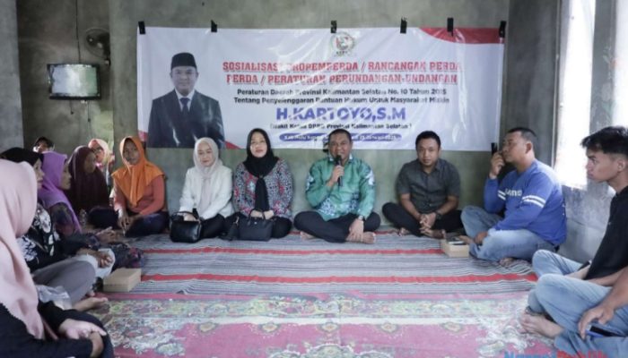 Sambangi Warga Desa Bamban HSS, Kartoyo Sosialisasikan Perda Bantuan Hukum Masyarakat Miskin