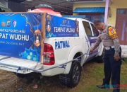 Sukseskan Haul Ke-1 Guru Danau, Satlantas Polres HSU Sediakan Tempat Wudhu Untuk Jamaah