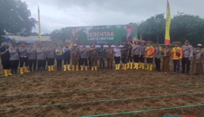 Dukung Ketahanan Pangan Nasional, Polres dan Pemkab Tapin Kompak Tanam Jagung