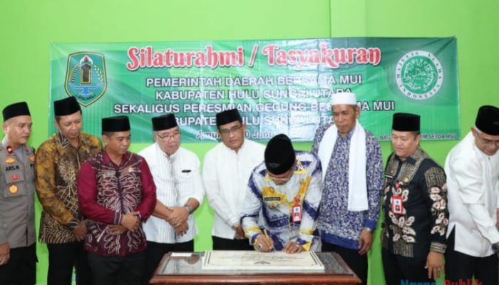 Rampung Dibangun, Pj Bupati Zakly Asswan Resmikan Gedung Baru MUI HSU