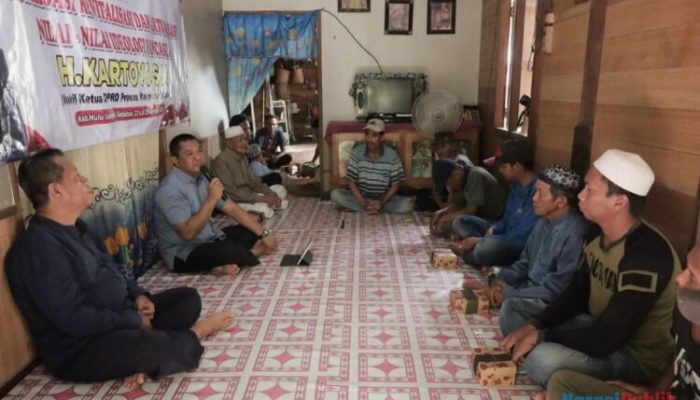 Sambangi Desa Pantai Ulin HSS, H Kartoyo Sosialisasikan Revitalisasi dan Aktualisasi Nilai-nilai Pancasila
