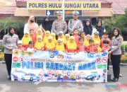 Satlantas Polres HSU Tanamkan Disiplin Berlalu Lintas Sejak Dini Lewat Polisi Sahabat Anak