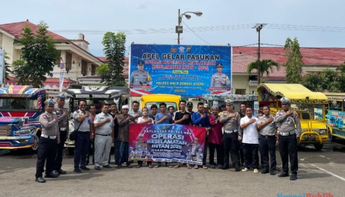 Operasi Keselamatan Intan 2025, Satlantas Polres HSU Gelar Sosialisasi Tertib Berlalu Lintas