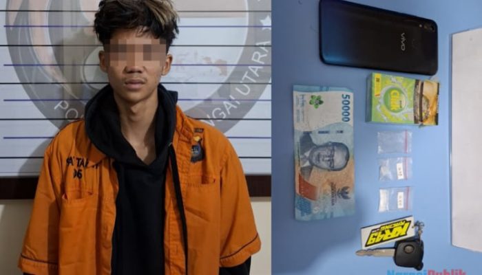 Bawa 1,13 Gram Sabu, Remaja Asal Desa Tapus Dalam Diringkus Satnarkoba Polres HSU