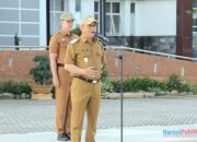 Hari Pertama Masuk Kerja, Wakil Bupati Tapin Juanda Langsung Pimpin Apel Kedisiplinan