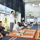 Bupati HSS, Syafrudin Noor memberikan sambutan di acara Safari Ramadhan Pemkab HSS, di Masjid As Salam Kecamatan Sungai Raya. (Foto : Diskominfo HSS)