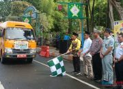 Fasilitas Warga Pulang Kampung, Wabup HSS Lepas Keberangkatan Bus Mudik Gratis