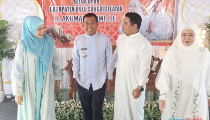 Hadiri Open House Ketua DPRD HSS, Bupati Syafrudin Noor Sebut Halal Bihalal Jadi Momentum Kebersamaan