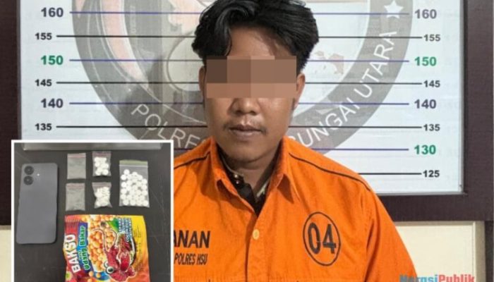 Bawa Puluhan Butir Obat Terlarang, Polres HSU Tangkap Pria 22 Tahun