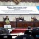 Suasana rapat paripurna DPRD HSS atas jawaban eksekutif terhadap pandangan fraksi tentang Ranperda penyertaan modal PT BPR. (Foto : Istimewa)