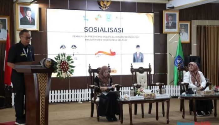 Dorong Ekonomi Kerakyatan, Pemkab HSS Sosialisasikan Pembentukan Koperasi Desa Merah Putih
