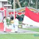 Bupati HSS, Syafrudin Noor memimpin upacara peringatan HUT ke-76 Proklamasi Gubernur Tentara ALRI Divisi IV Pertahanan Kalimantan. (Foto : Prokopim HSS)