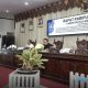Rapat Paripurna DPRD HSS tentang penyampaian pandangan umum fraksi terhadap Ranperda Penyelenggaraan Administrasi Kependudukan. (Foto : Istimewa)